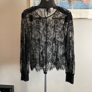 Long sleeve lace top